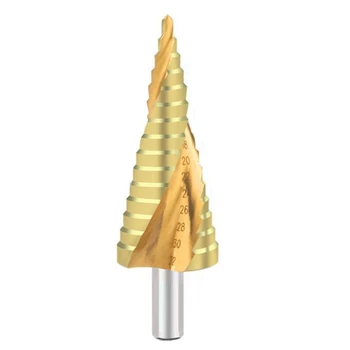 4-12/20/32mm Metrice Spiral Flute Pagoda Forma de Gaura de Tăiere HSS Oțel 6542 Con Pas Burghiu de Tăiere Lemn Metal