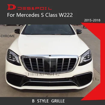 Noul S-Class Grila Pentru Mercedes Benz W222 Sedan Chrome Fața Curse Grill-2018 S320 S400 S350 S500 S450 Mare Montării