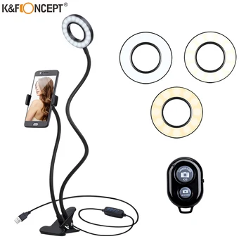 K&F Concept Estompat LED-uri de 10 inch Selfie Inel de Lumina cu Stand Suport de Telefon pentru Tiktok Youtube Vlog Camera Video Smartphone