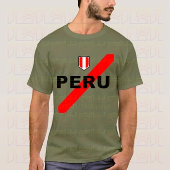Cele mai noi 2021 Vara Peru Echipa de Fotbal Logo Cotton Crewneck Populare Tricou Prezent Homme Topuri Teuri S-4XL