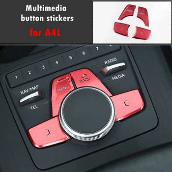 De înaltă Calitate de Metal Interioare Auto Buton Capac Protecție Frânei de parcare Electronice/Butonul de Blocare de ușă Decor Autocolant pentru Audi A4L
