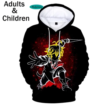 Cele Șapte Păcate de Moarte Meliodas 3D Hanorace Hanorac Barbati/Baiat Japonia anime casual hoodie de moda Hanorace Haine copii