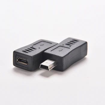Drept / L Forma Black Micro / Mini USB Feminin Mini / Micro USB de sex Masculin Adaptor Conector pentru Încărcător Convertor Adaptor 4 Tipuri