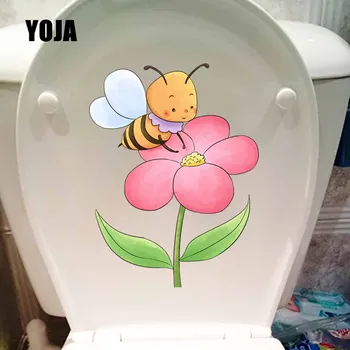 YOJA 16.9X22.4CM Dragut Albinele Culeg Mierea Model Toaletă Autocolante de Perete Decal Living Decor Acasă T5-0891