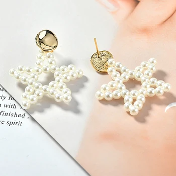 33mm Imitații de perle lucrate manual 30pcs/lot geometrice formă de pentagon farmece diy bijuterii cercei/colier accesoriu