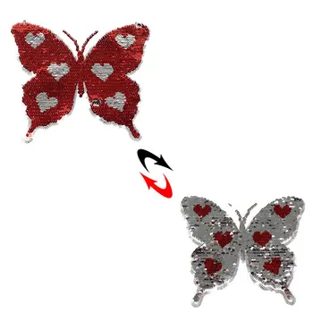 Fluture Flip patch-uri Reversibile Schimba culoarea Paiete Coase Pe Patch-uri pentru haine DIY Patch Aplicatiile Sac de Îmbrăcăminte Pulover Meserii