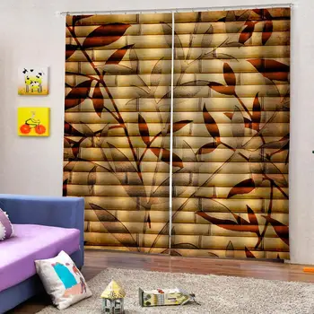 Personalizat maro cortina de bambus proaspete de Imprimare de Lux Opace Living, Dormitor, Draperii Personalizate Dimensiune