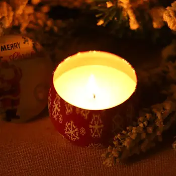 Crăciun Staniu Fara Fum De Aromoterapie Parfum Lumânare Naturale De Soia, Ceara De Decor Acasă