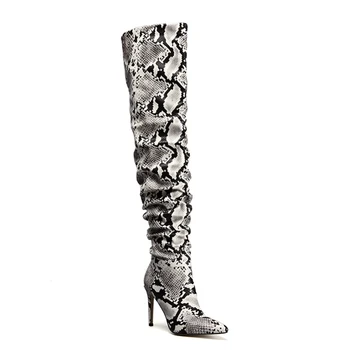 Fierbinte stil 2019 moda pentru femei pantofi sexy stilettos cu tocuri elegant subliniat de la picior peste genunchi cizme pantofi de partid cizme 41
