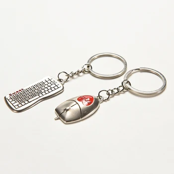 1 Pereche=2 bucati Dulce Mouse de Calculator Tastatura Breloc Metal Litere Breloc ziua Îndrăgostiților Iubitor Cheie Cadou Pentru Ziua de nastere