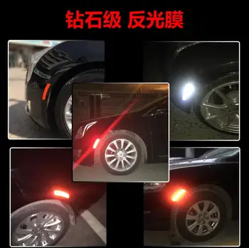 4 BUC masina autocolante reflectorizante de siguranță ușă autocolante de avertizare anti-coliziune benzi modificat corpul noapte autocolante creative