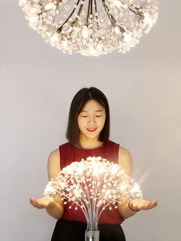 Modernă cu Led-uri Cristal Pandantiv Lumini de Prindere pentru Sala de Mese Bucatarie Flori de Papadie Design Agățat Lampă de Pandantiv