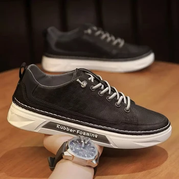 2021 barbati nou pantofi casual de primavara si toamna personalitate low-top sport adidasi casual respirabil dantela-up pantofi clasic PU