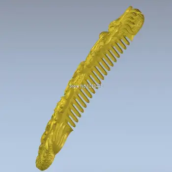 Pieptene cu dragon 3d model relief pentru cnc în STL file format 3D model pentru CNC