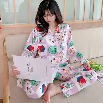 Pj set Femei Pijama Set de Pijamale Femei Maneca Lunga, Pijamale Drăguț de Sus și Pantaloni Lungi de Pijama Set
