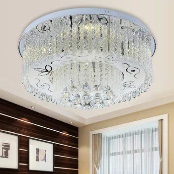 Simplu rotund moderne living lampă de plafon cald dormitor romantic carte lampă cameră de hotel cristal lampă de acasă
