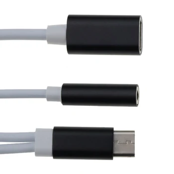 Kebidu USB de Tip C Pentru Jack de 3,5 mm AUX Căști Audio Splitter Converter Cablu Adaptor Pentru Leeco Le Max 2/Pro 3 S3 Pentru Xiaomi Mi 6