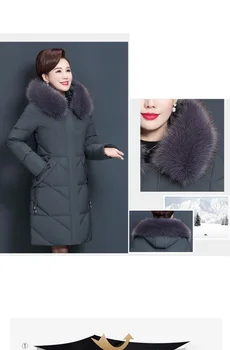 Clasic haina cu Gluga Jos de bumbac haine Noi 2019 Femei jacheta de iarna cu blana caldă strat de Bumbac de dimensiuni Mari 5XL varsta de Mijloc îmbrăcăminte