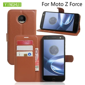 YINGHUI Telefon Caz Pentru Moto Z Vigoare Cover Portofel din Piele PU Caz Flip Cover Caz de telefon Pentru Motorola Moto Z Vigoare 5.5