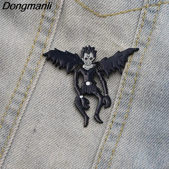 O146 Death Note Ryuuku Metal Emailat Rece Pin Și Broșe Pin Rever Insigna Pentru Fanii Cadou De Colectie