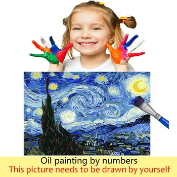 DIY coloranți imagini de numere cu culori Fata de balet, dans, imagine, desen, pictură de numere încadrată Acasă