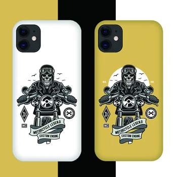 EU/NOI Valul Negru stil skull Rider TPU caz de telefon Pentru iPhone 11 Pro X XS XR MAX 7 8 6 Plus horror craniu motocicleta capacul telefonului