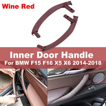 Stanga si Dreapta Vin Roșu Auto Interior Usa Maner Interior Usa Panel Mâner Trageți Capacul Ornamental Pentru BMW F15 F16 X5 X6-2018