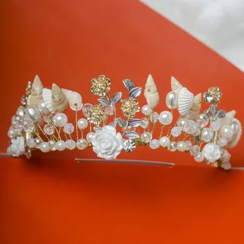 Diadema mireasa banda de păr stil Baroc rochie de mireasa accesorii de Moda scoica nou coroana coroana de Mireasă Nunta decor