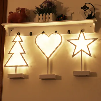 Nordic a CONDUS Lumina de Stele URI Desktop Ornamente Baterii Nunta Fereastră Decor pentru Petrecerea de Crăciun de Anul Nou Cadouri de Crăciun