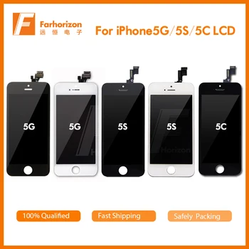 En-gros de 50PCS/LOT de Testate LCD pentru iPhone 5/5C/5S Ecran Tactil Complet Asamblat Pentru iPHone 5G/5S/5C & Transport Gratuit