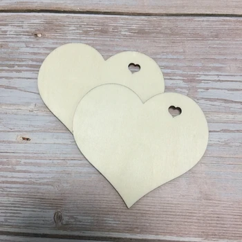 30 din lemn sculptat inima neterminate inima de lemn tăiate out favoruri de nunta
