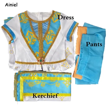 2019 Noi Aladdin și Lampa De Magie Cosplay Costum Printesa Rochie de Fete de Top, Pantaloni Copii Costum Jasmine Petrecere de Halloween pentru Femei Adulte