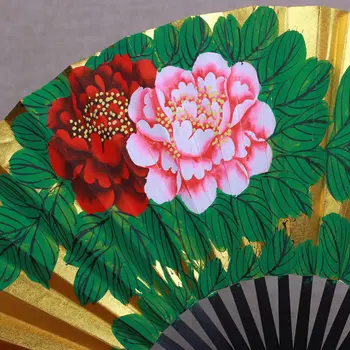 Chinezesc Peking Opera Fan Vintage Hârtie Pliere Bujor Fan Clasice Oamenii De Performanță Prop Pictura De Mână Ventilator Portabil Ventilador