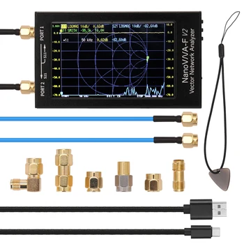 S-O-O-2 Antena Analizor NanoVNA-F V2 4.3 Inch IPS LCD Display Analizor Vectorial de Retea de unde Scurte HF VHF UHF Analizor de Rețea