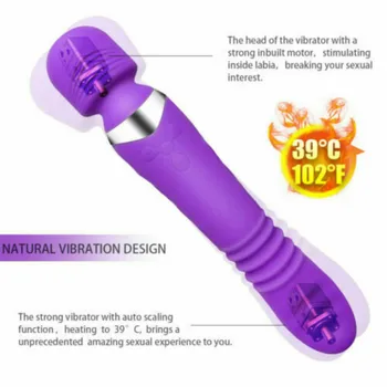Smart Încălzire Impingandu-Rabbit Vibrator punctul G Penis artificial sex Feminin Adult Anal din silicon jucarii Sexuale pentru femei AV bagheta stimulator clitoris