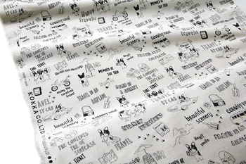 Jumătate de Metru Japoneză KOKKA Lenjerie de pat din Bumbac Tesatura DIY Tesatura Mozaic Papusi Textile Saci Bulldog O