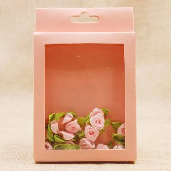Bijuterii 14*9cm roz/albastru hârtie pachet cadou cutie .DIY bomboane/favoruri de nunta /cadouri cutie cu clar de ferestre din pvc cuier cutie de cadou 30buc