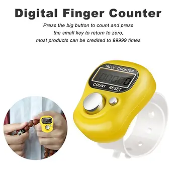 Plastic Compact Mini Stitch Marker Și Rând Deget Contra LCD Electronic Digital Tally Counter Aleatoriu pentru Orice Mașină de tricotat