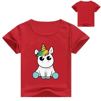 Copilul Copii Băieți Fete Unicorn Imbracaminte Bluze de Vara cu Maneci Scurte T-Shirt Copilul Topuri Haine de Desene animate Casual, Costume Teuri 2-14T