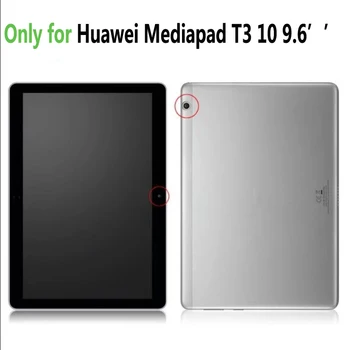 Animale Caz pentru Huawei Mediapad T3 10 9.6 AGS-L09 AGS-L03 AGS-W09 Acoperi Funda Capa din Piele Pu Inteligent Înveliș rezistent la Șocuri +Film+Pen