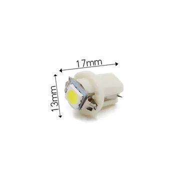 10 buc Impermeabil Mini Led Indicator Lumina 12V T5 B8.5Dscoket LED-uri Auto 1smd 5050 Auto Led Indicator de Lumini Laterale Led