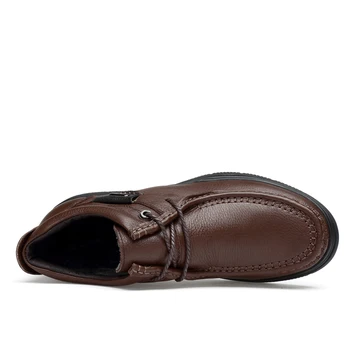 Barbati din piele naturala Cizme Plus Dimensiune Bărbați Cald Iarna Pantofi de Calitate de Top de Iarnă Glezna Cizme de Zapada Pantofi