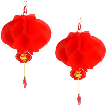 6pcs Noi Anul 2020 Paper Lantern Festival Chinez Felinar Roșu Pandantiv Decoratiuni de Craciun Pentru Casa Ornamente Felinare