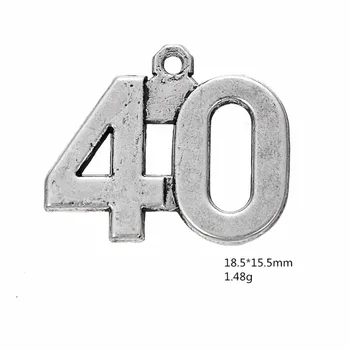LIKGREAT Comemorative Data Numărul Farmec Așchie de Metal Pandantiv DIY Brățară Colier de Luare de Bijuterii Handmade 40 41 42 43 44 45 46