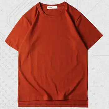 Tricou Barbati Culoare Solidă Split Tiv Topuri Harajuku Dropshipping de Vara cu Maneci Scurte T-shirt Camiseta Feminina Streetwear