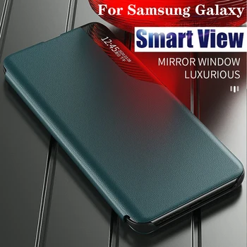 Caz Pentru Samsung Galaxy Note20 Ultra Piele Fereastra View Smart Flip Stand Caz Pentru Samsung Galaxy Note8 Note9 Nota 10 Capacul Telefonului