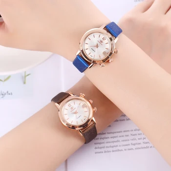 Versiunea coreeană de moda femei cuarț ceasuri Cauzale simple de lux brand de top de sex feminin încheietura ceas vintage din piele relogio feminino