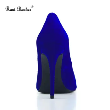 Roni Bouker Femei Pompe Tocuri inalte Doamnelor piele de Căprioară Piele de Cristal Slip-on de Primăvară a Subliniat Unic de Pantofi de Femeie Petrecere de Nunta