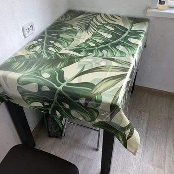 JEYL Plante Tropicale Model de Lenjerie de pat Impermeabil Fețe de masă Decorative Decor Acasă de Masă față de Masă 90x90Cm
