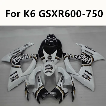 Motocicleta Suzuki GSXR600 GSXR750 GSXR 600 K6 06 07 Carenaj Complet Kit de Caroserie Kit ABS 4 Culoare Negru rotund trage de flori